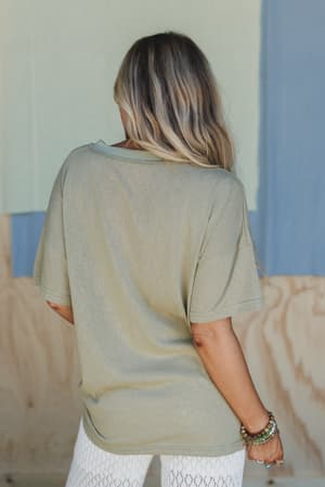 tash-v-neck-tee-moss/Green