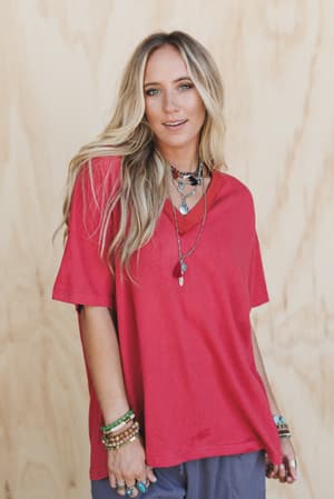 tash-v-neck-tee-red/Red