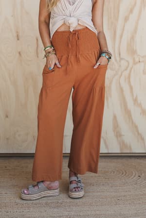 Solana Solid Wide Leg Pants: undefined