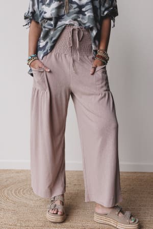 Solana Solid Wide Leg Pants: undefined