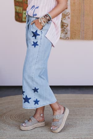 Nova Star Wide Leg Pants: undefined