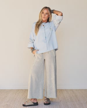 Hit the Mark Pants  - Gray L / Gray