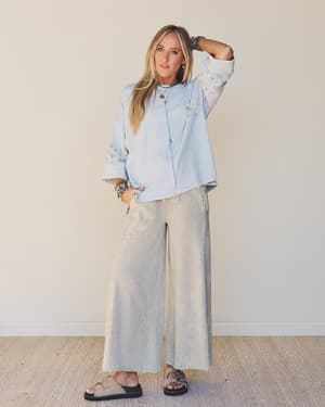 Hit the Mark Pants - Gray L / Gray