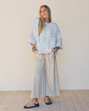 Hit the Mark Pants  - Gray L / Gray