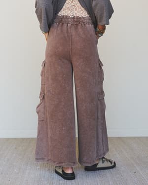 Cool Theory Wide Leg Pants - Brown L / Brown