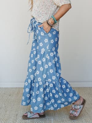 Flower Soul Wide Leg Jeans: undefined