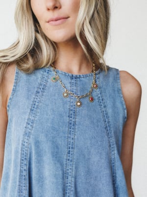 Floral Beat 2 Piece Bundle - Chambray Chambray