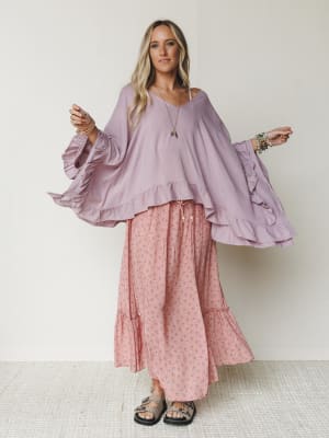 the-nest-let-me-ruffled-poncho-top-pale-plum/Pale Plum