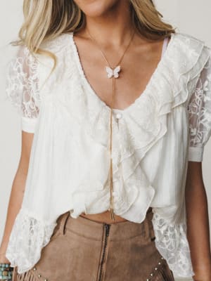 Flowers of Fringe 3 Piece Bundle - Cream Cream