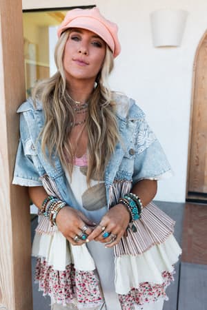 dandelion-doll-top-denim/Blue