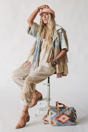 wild-wish-patchwork-jumpsuit-natural/Beige