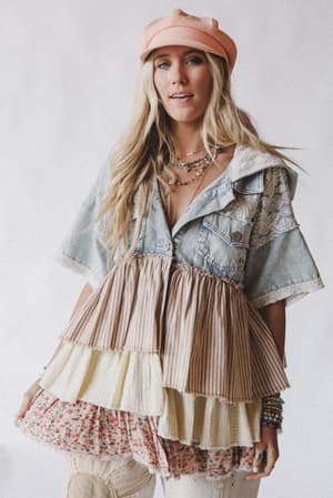 dandelion-doll-top-denim/Blue
