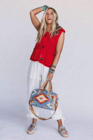 eloria-knit-sweater-vest-red/Red