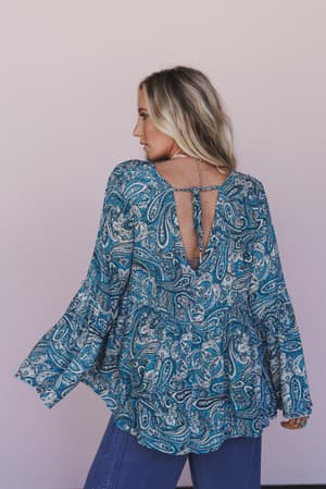 Blue Paisley Print