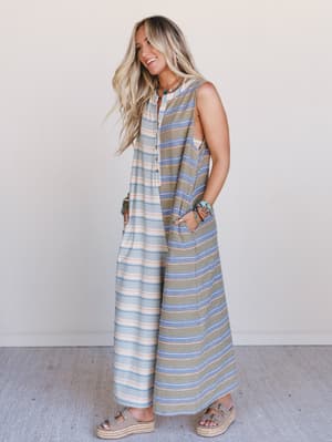 the-nest-cruise-lines-jumpsuit-blue-olive/Blue Olive
