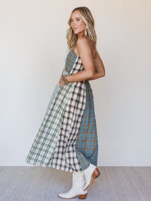 western-charm-checkered-dress-mint/Mint