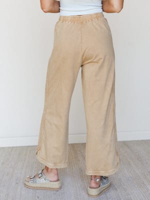 So Comfy Wide Leg Pant Cropped Length - Brown XL / Brown