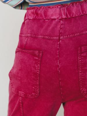 Lucky One Wide Leg Pant - Dark Red XL / Dark Red