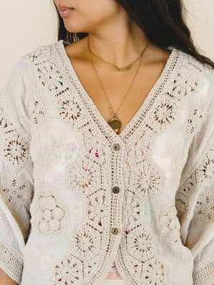 Meadow Sunrise Shawl - Natural M/L / Natural