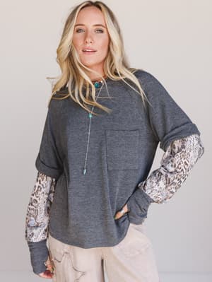 The Nest Better Together Layered Contrast Top: undefined