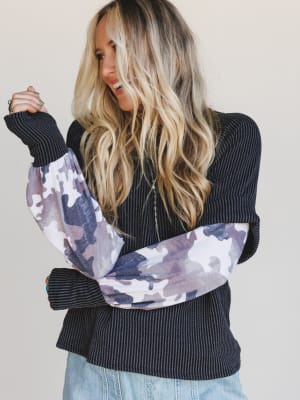 The Nest Better Together Layered Contrast Top: undefined