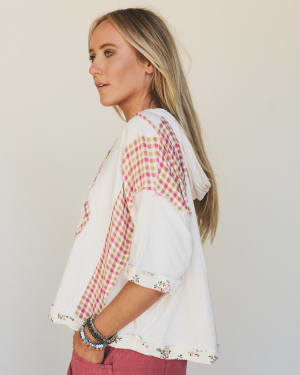 Crazy Daisy Floral Patch Top - Cream L / Cream