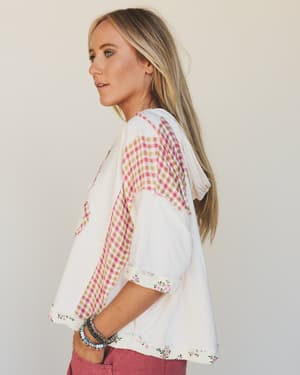 Crazy Daisy Floral Patch Top - Cream L / Cream