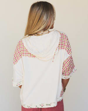 Crazy Daisy Floral Patch Top - Cream L / Cream