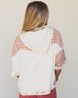 Crazy Daisy Floral Patch Top - Cream L / Cream