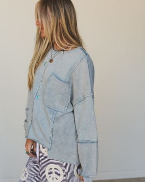 Wave Catcher Pullover - Blue L / Blue