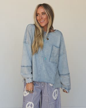 Wave Catcher Pullover - Blue L / Blue