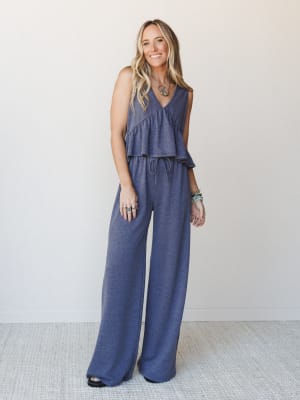 The Nest Easy Sunday Set - Heather Navy M / Heather Navy