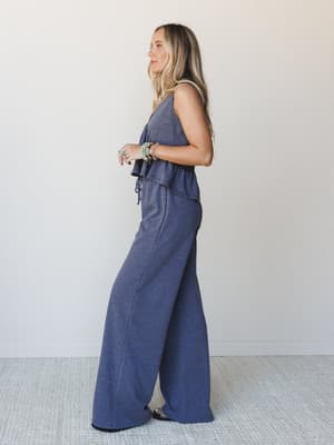 The Nest Easy Sunday Set - Heather Navy M / Heather Navy