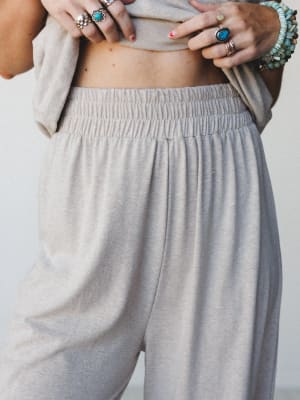 The Nest Lila Pant Set - Taupe XL / Taupe