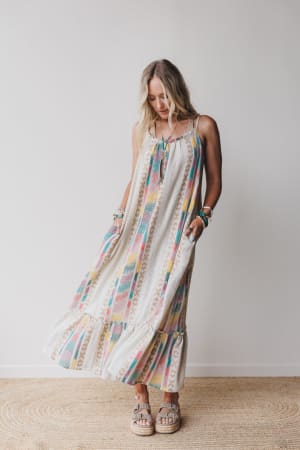 Goa Embroidered Maxi Dress: undefined