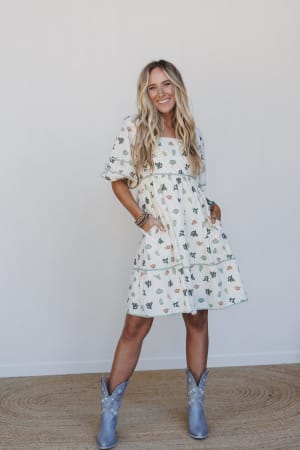 Cactus Skyline Dress: undefined