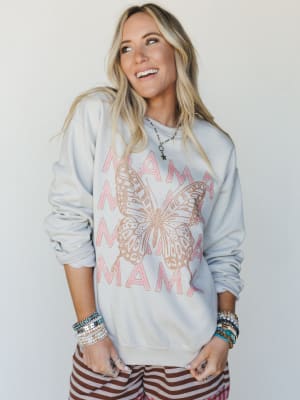 The Nest Butterfly Mama Sweatshirt: undefined