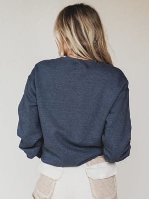 The Nest Lucky Gal Sweatshirt - Dark Heather Gray S/M / Dark Heather Gray