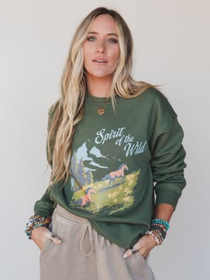 The Nest Spirit Of The Wild Sweatshirt - Military Green S/M / Military Green