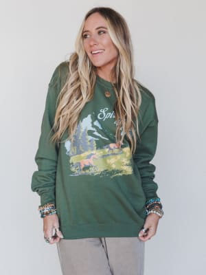 The Nest Spirit Of The Wild Sweatshirt - Military Green S/M / Military Green