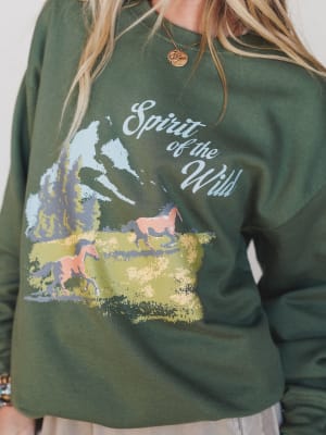 The Nest Spirit Of The Wild Sweatshirt - Military Green S/M / Military Green