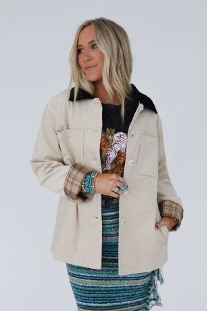 leni-plaid-corduroy-coat-beige/Beige