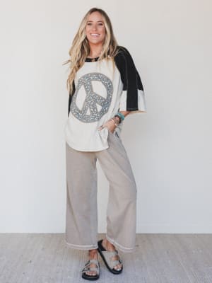 So Comfy Wide Leg Pant Cropped Length - Mocha XL / Mocha / Cropped