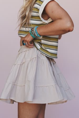 becky-tiered-skirt-natural/Beige