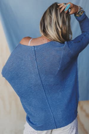 moonlit-layers-v-neck-top-blue/Blue