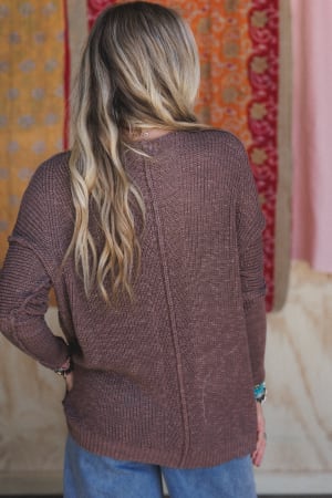 moonlit-layers-v-neck-top-mushroom/Brown