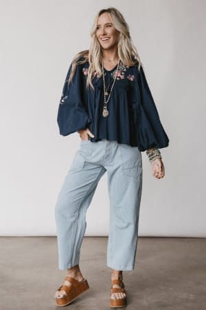 whimsy-rose-embroidered-top-navy/Navy