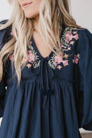 whimsy-rose-embroidered-top-navy/Navy