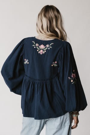 whimsy-rose-embroidered-top-navy/Navy