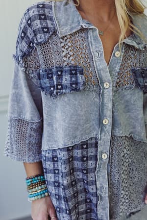 lost-in-love-button-down-top-grey/Grey